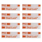 EZ Pass/IPass/IZoom Toll Tag Mounting Kit - 8 Pcs (4 Sets) Reclosable Fastener Dual Lock Tape Strips